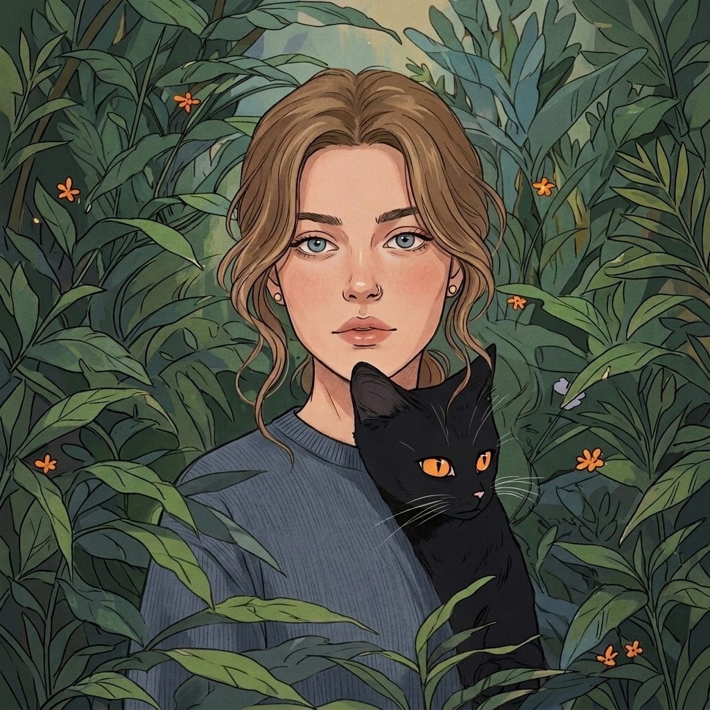 Кот в листве